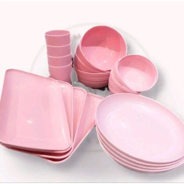 20pcs/set PIRING MANGKOK BASO SUP GELAS PELASTIK