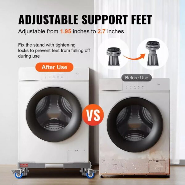 Alas Mesin Cuci Stainless Steel yang Dapat Disesuaikan / Alas Kulkas