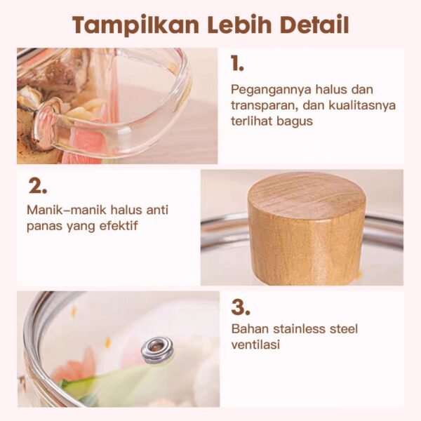 Panci Soup Rebus Kaca Tebal 1700ml