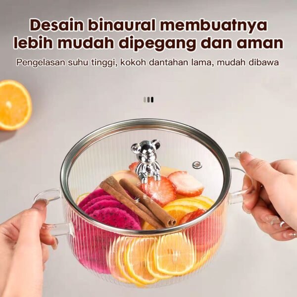 Panci Soup Rebus Kaca Tebal 1700ml
