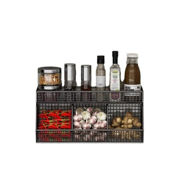 Rak Keranjang Tempel Dinding Rak Dapur Anti karat