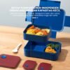 Kotak makan anti tumpah lunch box kotak bekal 3 set