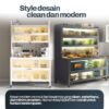 Rak Piring Rak Dapur Tertutup Besi Lemari Dapur Serbaguna Minimalis