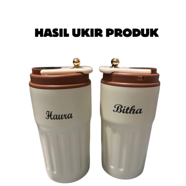 Tumbler LED Suhu 450ml Stainless - BISA UKIR NAMA