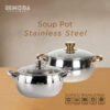 Soup Pot Silver & Gold 20-24cm Stainless Steel