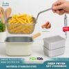 Sinda Squira Deep Frypan Stainless Steel Panci Kotak Anti Lengket Free 2PCS Food Box Mini
