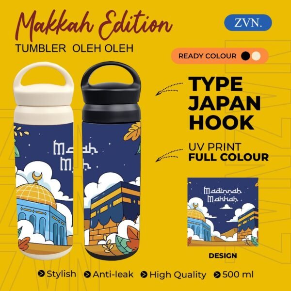 Tumbler TERMOS Hook Botol Minum oleh oleh keren souvenir negara MAKKAH MEKKAH
