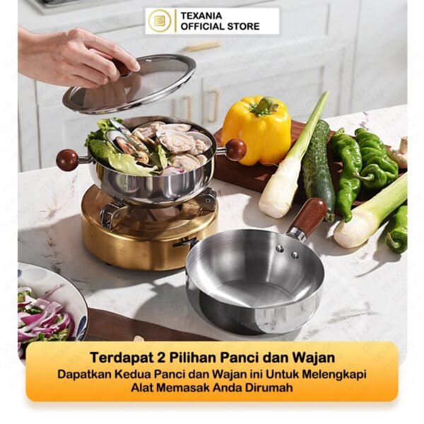 Panci Stainless Anti Lengket FREE 1PCS TUTUP KACA