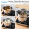 Panci Kukus Stainless Steel 3/2 Tingkat Panci Rebus Steamer