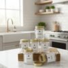 Toples Bumbu Dapur Aesthetic 200ml TUTUP GOLD FREE SENDOK