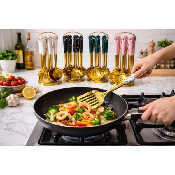 SPATULA MASAK SET GOLD JADE SET 7