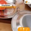 Piring Makan Bulat Stainless Tebal