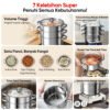 Panci sup kukus stainless steel 26cm dengan tutup 2/3 Susun