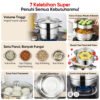 Panci Kukus Stainless Steel 3/2 Tingkat Panci Rebus Steamer