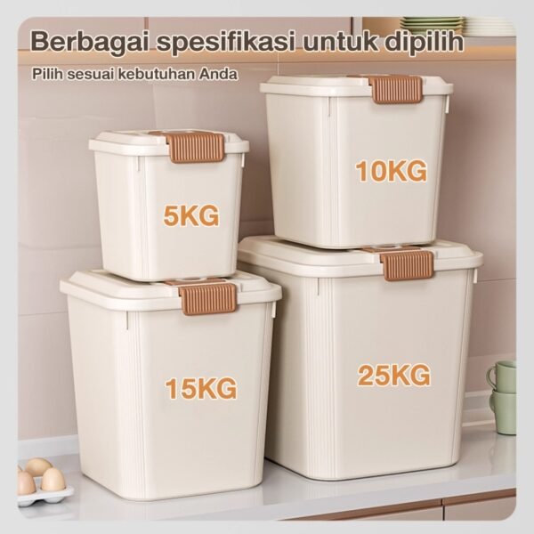 WADAH BERAS ANTI KUTU 5-25KG KEDAP UDARA