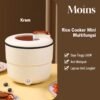 Rice Cooker Mini 18CM Coklat Penanak Nasi Serbaguna Panci Listrik