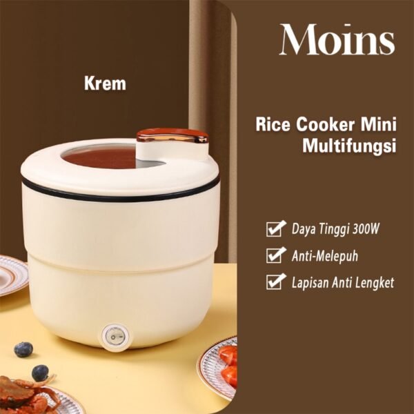 Rice Cooker Mini 18CM Coklat Penanak Nasi Serbaguna Panci Listrik