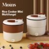 Rice Cooker Mini 18CM Coklat Penanak Nasi Serbaguna Panci Listrik
