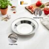 Piring Makan Bulat Stainless Tebal