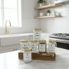 Toples Bumbu Dapur Aesthetic 200ml TUTUP GOLD FREE SENDOK
