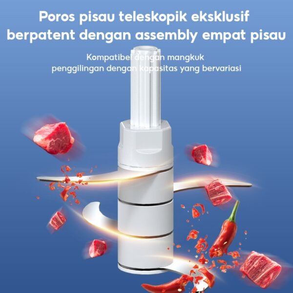 Blender 2.5L Chopper Multifungsi Penggiling Daging 250 Low Watt Blender Bumbu