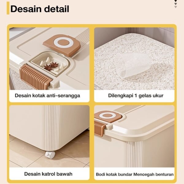 WADAH BERAS ANTI KUTU 5-25KG KEDAP UDARA