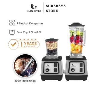 Blender 2.5L+0.8L Dual Cup Multifungsi  Blender Mixer lce Crusher
