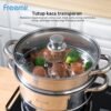 Panci Kukus Stainless Steel 3/2 Tingkat Panci Rebus Steamer