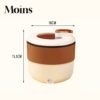 Rice Cooker Mini 18CM Coklat Penanak Nasi Serbaguna Panci Listrik