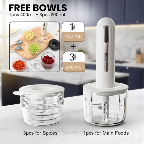 id-11134207-82251-mjrwanu7db0i76 Chopper Blender Penggiling Daging Dan Bumbu Tanpa Kabel 400ML
