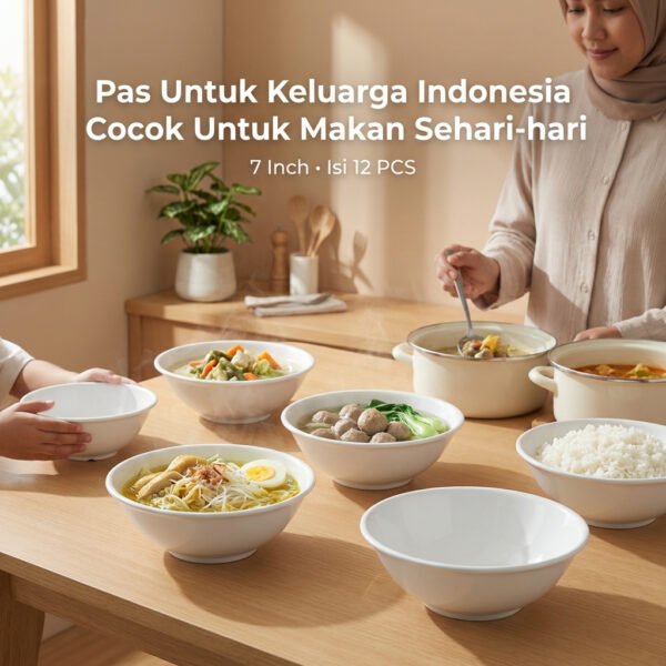 PIRING MANGKOK SEMI MELAMINE 12 PCS