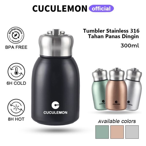 Mini Termos Air Panas Tumbler Stainless Steel Botol Minum 300ml