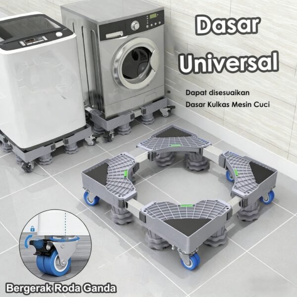 Alas Mesin Cuci Stainless Steel yang Dapat Disesuaikan / Alas Kulkas