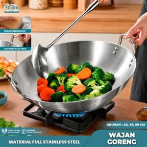 Wajan Penggorengan Stainless Steel Anti Lengket