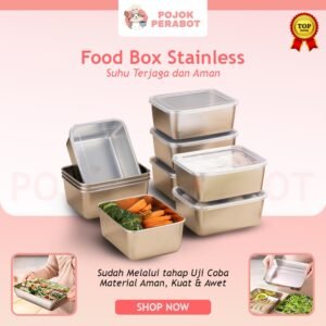 Food Box Container Stainless Steel Wadah Makanan Food