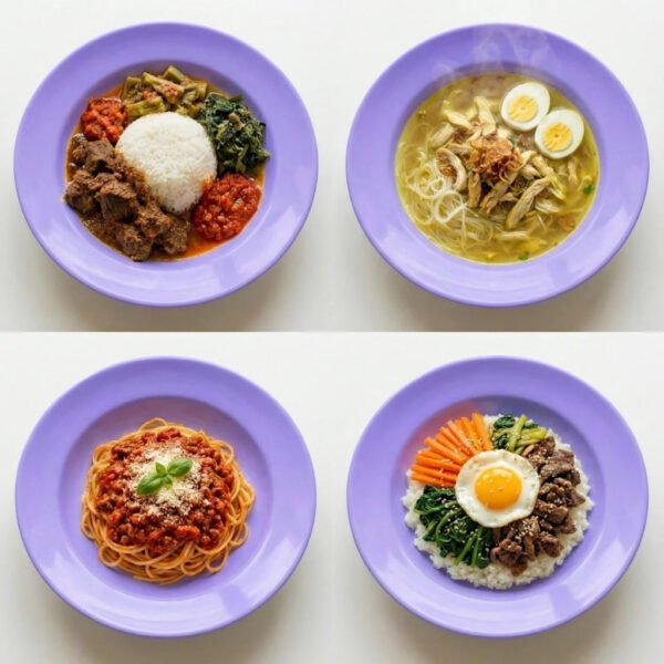 PIRING MAKAN 21CM SEMI MELAMIN 12 PCS