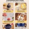 Mini Food Chopper Wireless 350ml dengan Cup Kaca Borosilikat 6 Pisau Tajam dan Motor Kuat untuk Giling Daging Ayam Bawang Cabai dan Bumbu Dapur
