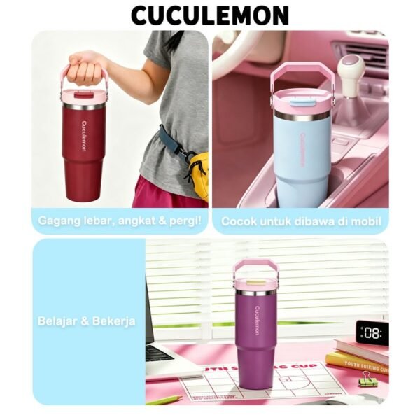 Tumbler 890ml Botol Minum Stainless Steel Termos Air Panas Dingin