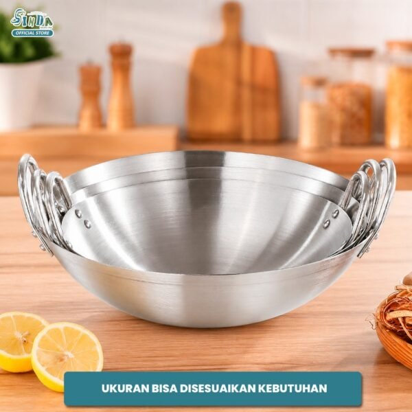 Wajan Penggorengan Stainless Steel Anti Lengket