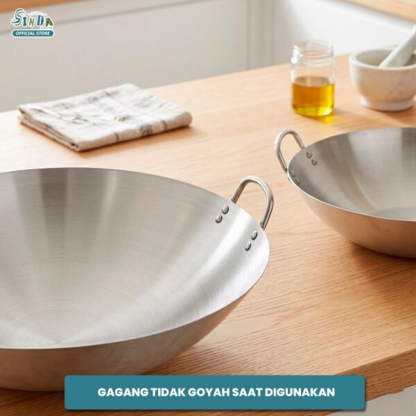 Wajan Penggorengan Stainless Steel Anti Lengket