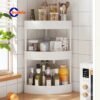 Rak dapur susun sudut 3 tingkat
