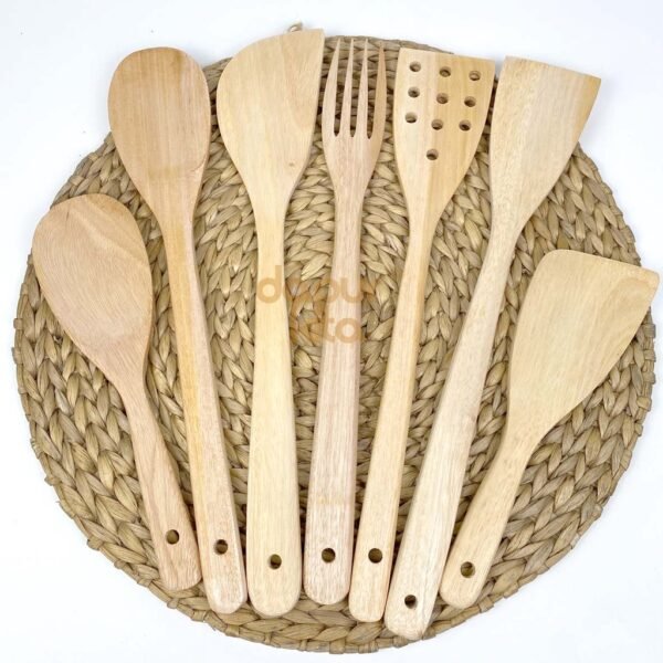 Spatula Kayu Set (Isi 7 Pcs)