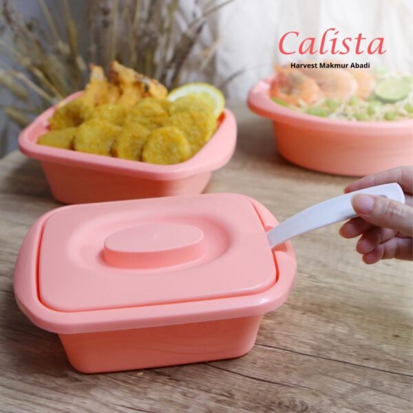 Lotus Square Set isi 2pcs - Calista Tempat Saji Makanan