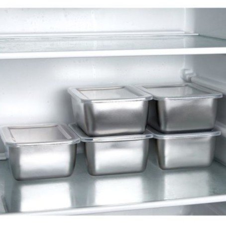 Kotak makanan kulkas stainless anti karat buah sayur daging