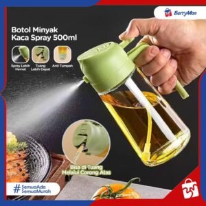 Botol Minyak Kaca Spray 500 ML Anti Tumpah