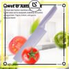 Set Pisau Dapur 6 in 1 Stainless Steel Anti Lengket Lapisan Keramik