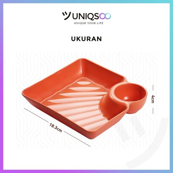 Piring Makan 2 in 1 Tempat Saus Kecap