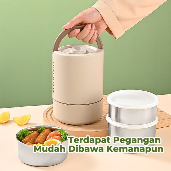 Lunch Box Stainless 3 Susun Tempat Makan