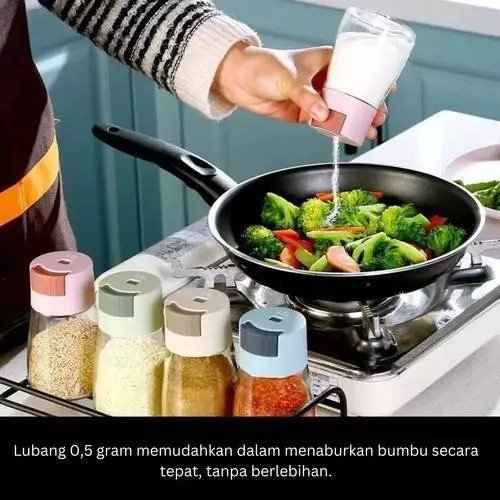 Botol Tempat Bumbu Unik Dispenser bumbu Bubuk Dapur otomatis Garam