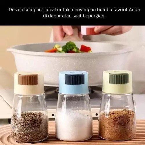 Botol Tempat Bumbu Unik Dispenser bumbu Bubuk Dapur otomatis Garam